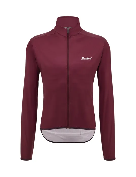 Nebula Windproof Packable Cycling Jacket Burgundy by Santini