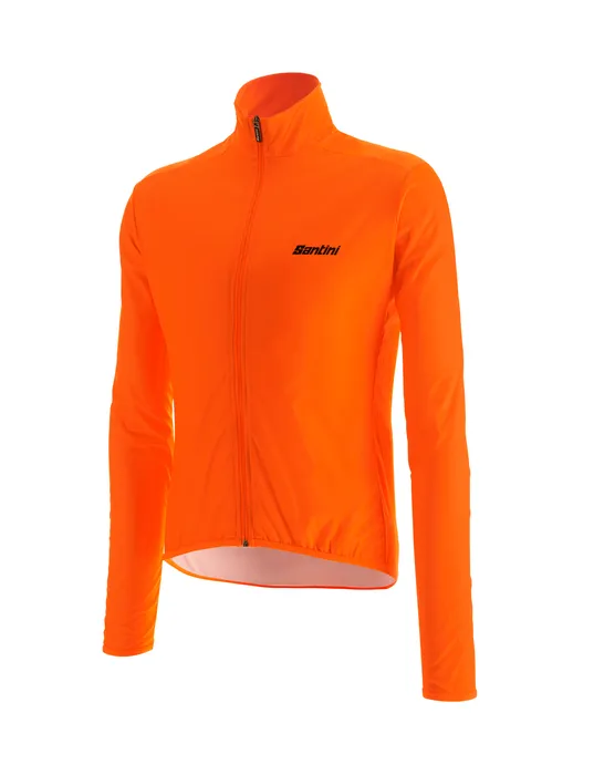 Nebula Windproof Packable Cycling Jacket Fluo Orange by Santini