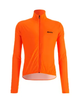 Nebula Windproof Packable Cycling Jacket Fluo Orange by Santini