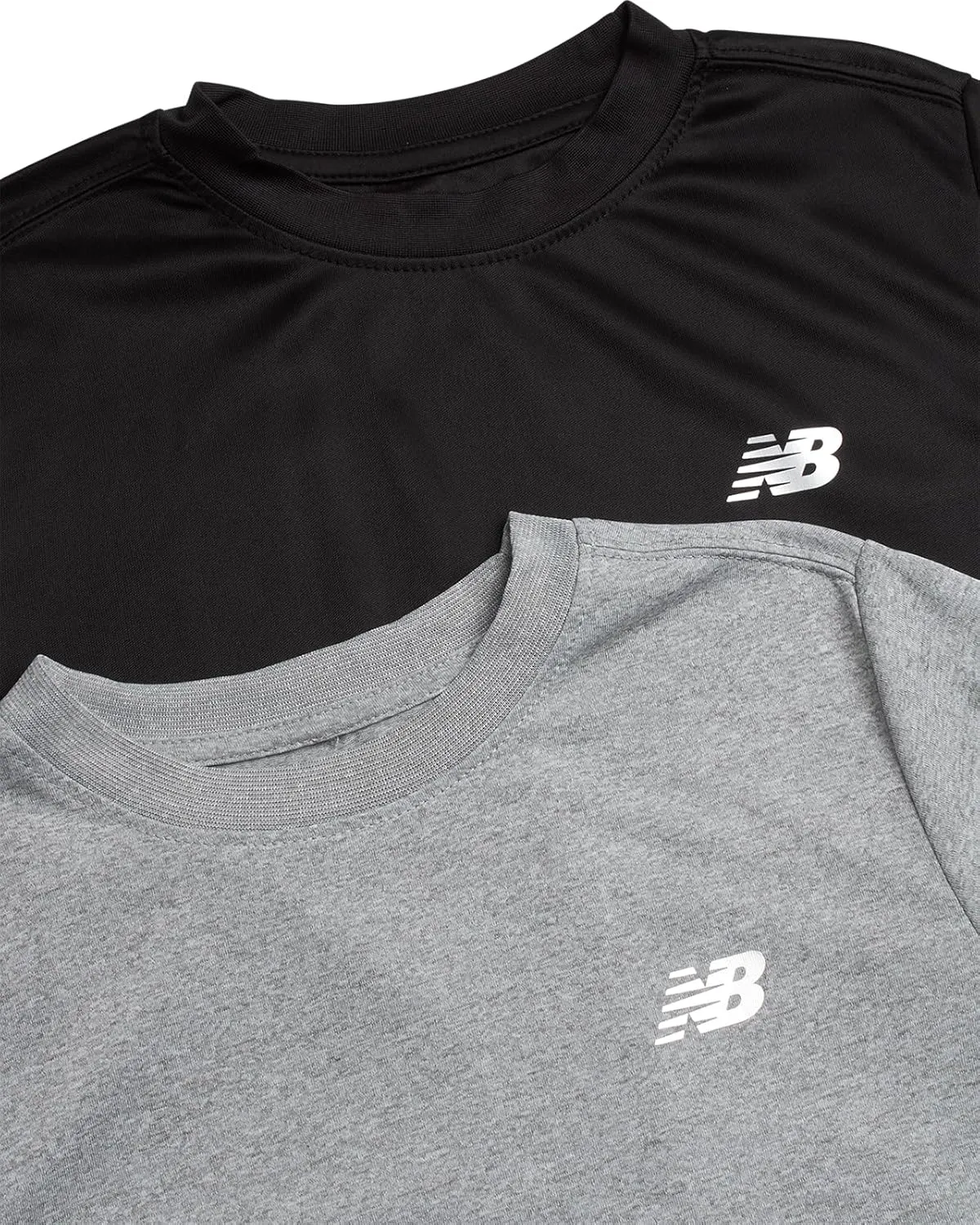 New Balance Boys' Active T-Shirts - 4 Pack Short Sleeve Crew Neck Athletic Performance Dry Fit Shirts for Boys (Sizes: 4-20)