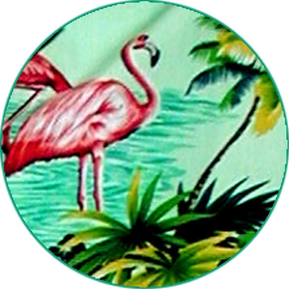 Pacific Legend Men's Flamingos Hawaiian Shirt