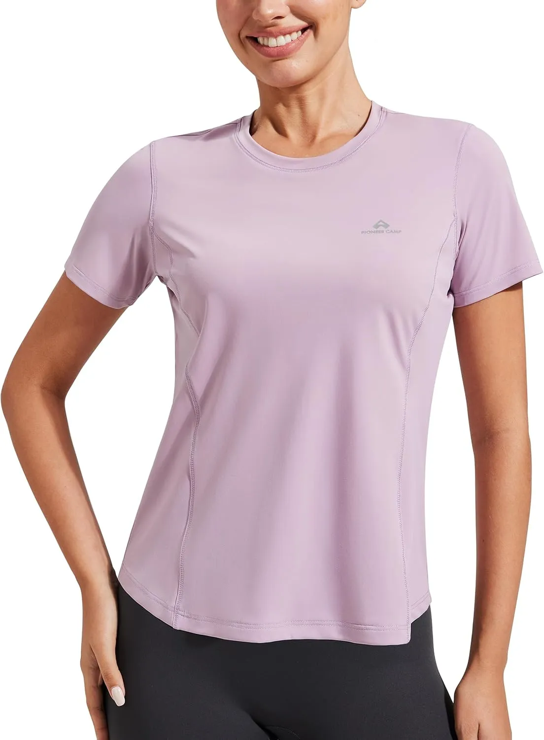 Pioneer Camp Women's Workout Shirts Short Sleeve Quick Dry T-Shirt Gym Athletic Tshirts Yoga Running Tops Crew Neck Tees