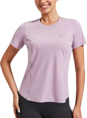 Pioneer Camp Women's Workout Shirts Short Sleeve Quick Dry T-Shirt Gym Athletic Tshirts Yoga Running Tops Crew Neck Tees