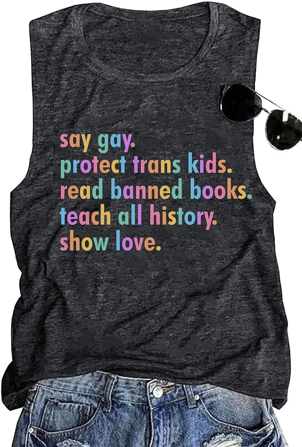 Pride Tank Top for Women Pride Shirts LGBT Equality Letter Print T Shirt Gay Outfits Ally Sleeveless Tee Top
