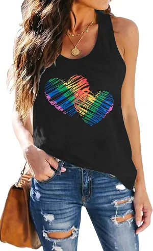Pride Tank Top Women Be Kind Gay Pride Shirt Rainbow Pride Shirt LGBTQ Equality Tshirt Lesbian Racerback Tank Top