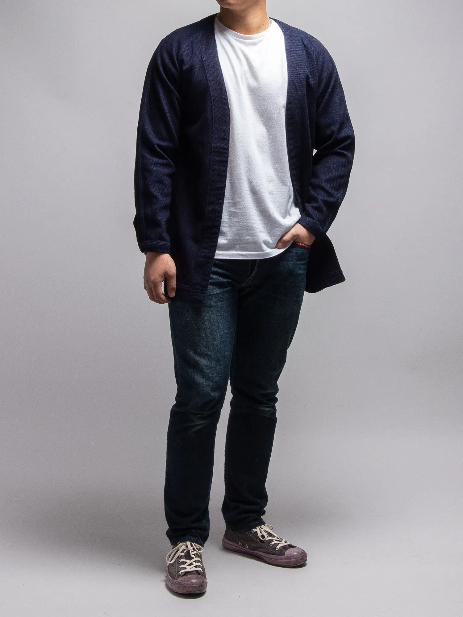 "10th Anniversary" Haori Sashiko Shirt in Indigo
