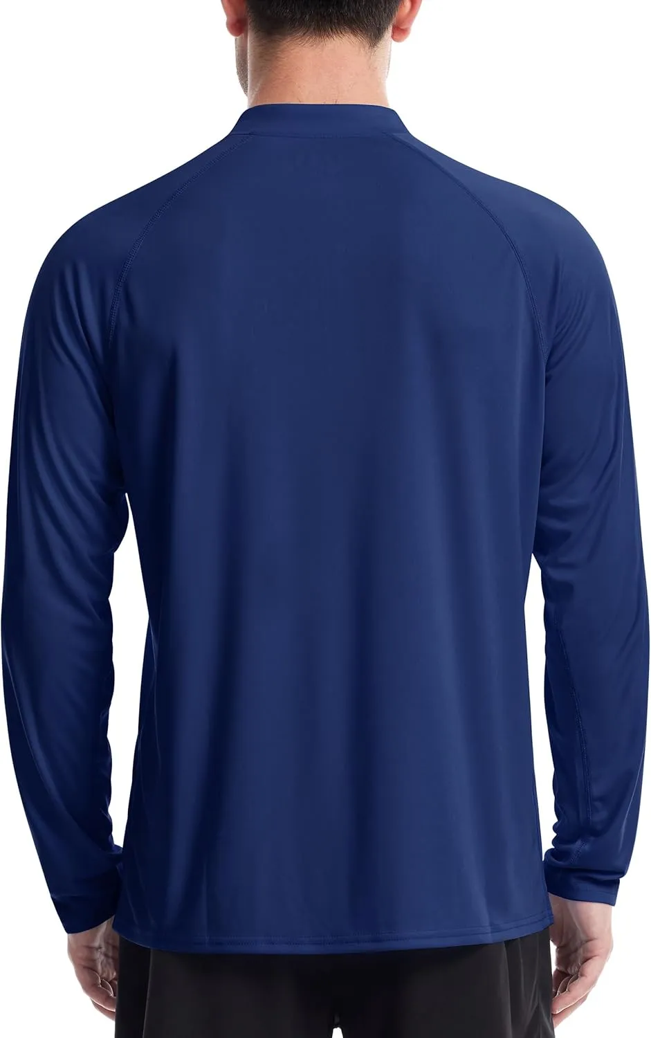 Roadbox Men's 1/4 Zip Pullover Long Sleeve, UPF 50  UV Sun Protection Shirts, Swim Rash Guard Tops for Running Fishing