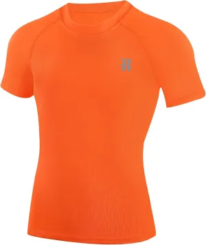 Runhit Boys Compression Shirt Short Sleeve Youth Basketball Undershirt Kids Quick Dry Athletic Base Layer T-Shirt