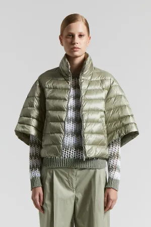 Short Sleeve Down Jacket - Green Eucalyptus