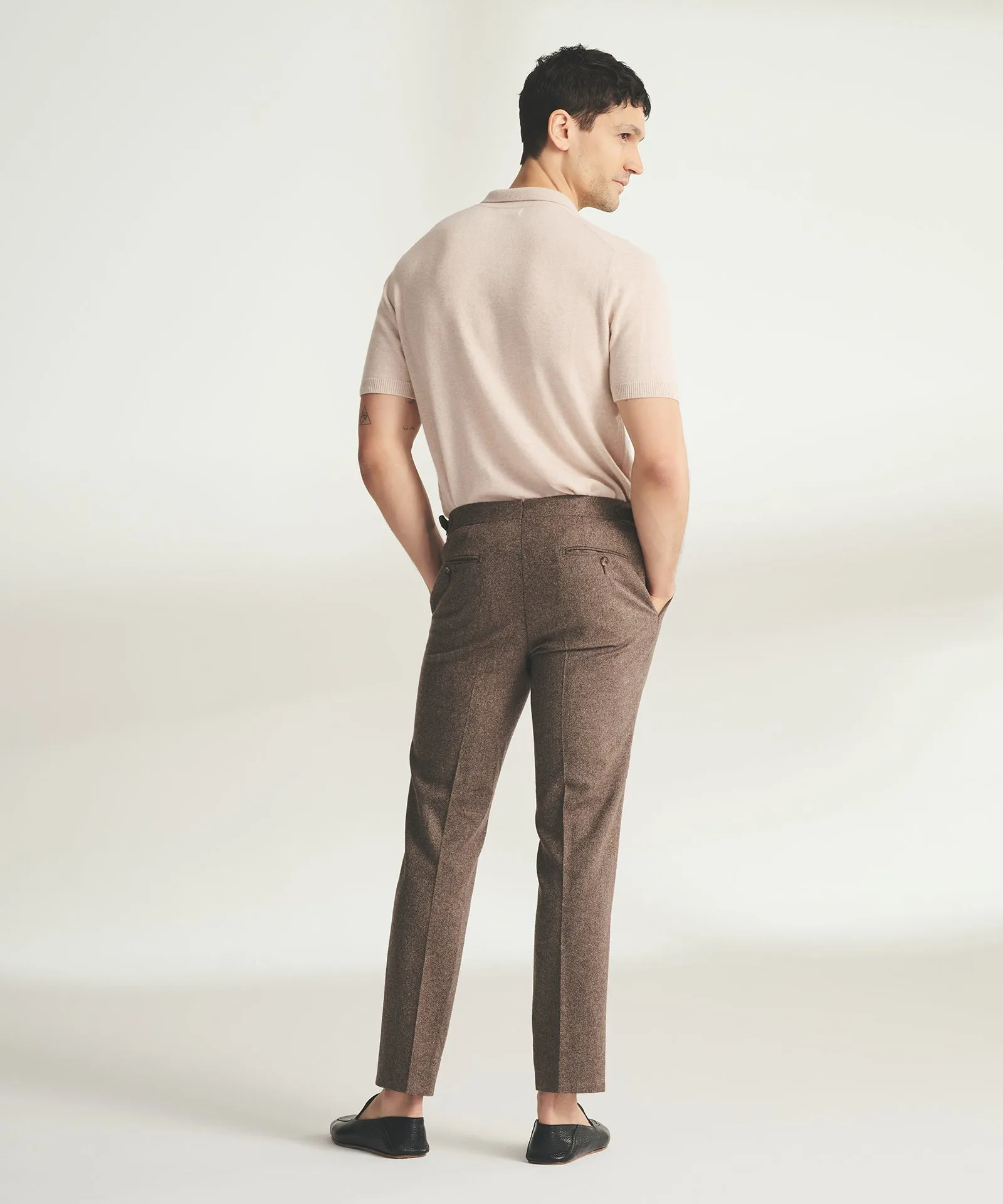 Signature Cashmere Short Sleeve Button Down