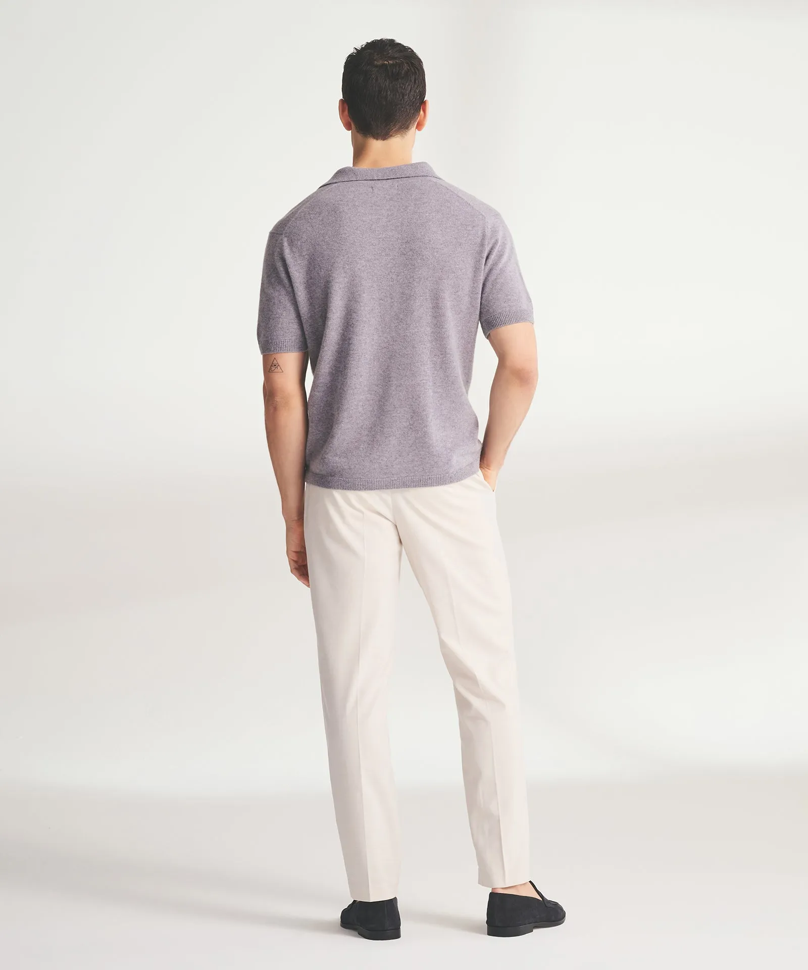 Signature Cashmere Short Sleeve Button Down