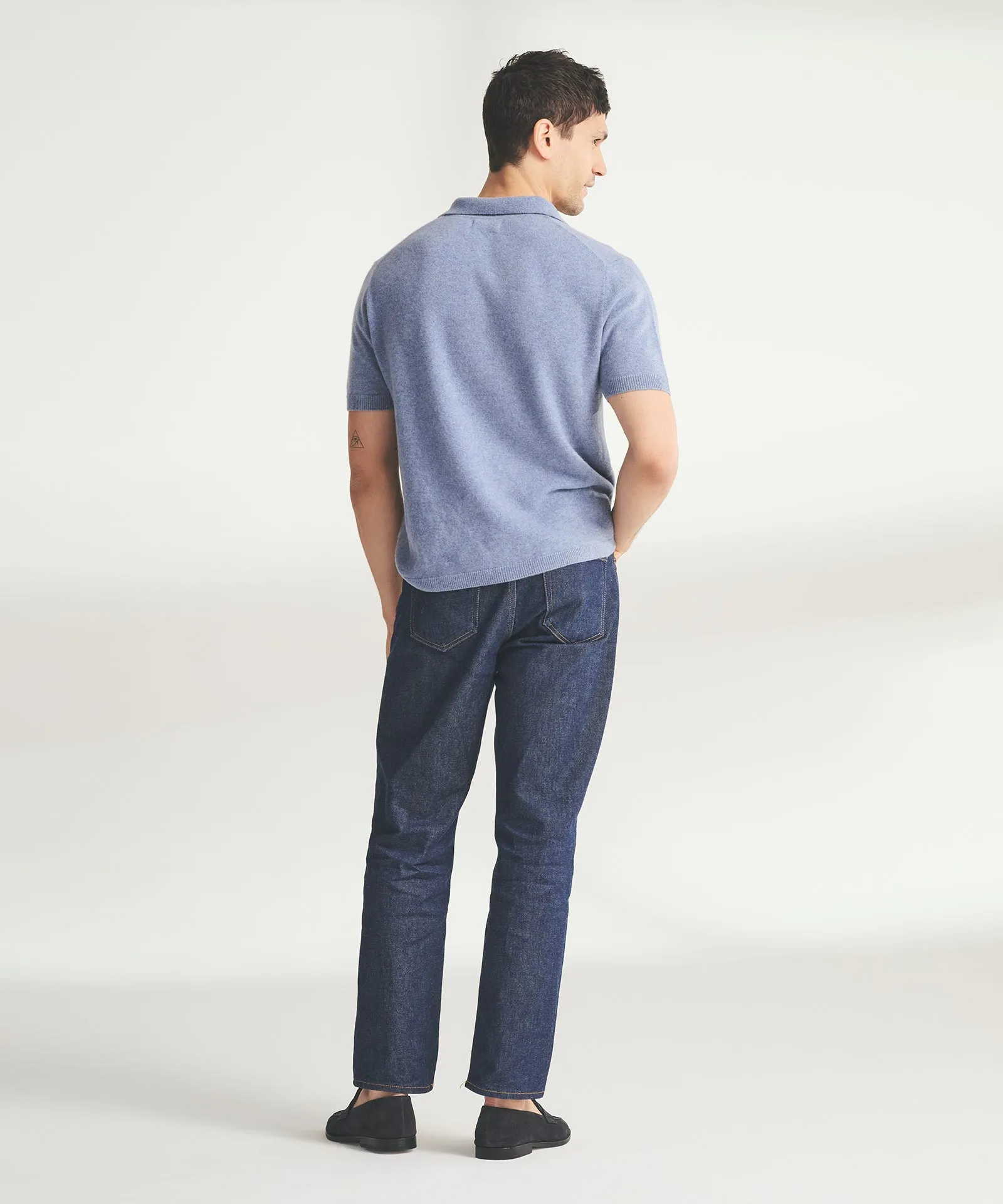 Signature Cashmere Short Sleeve Button Down