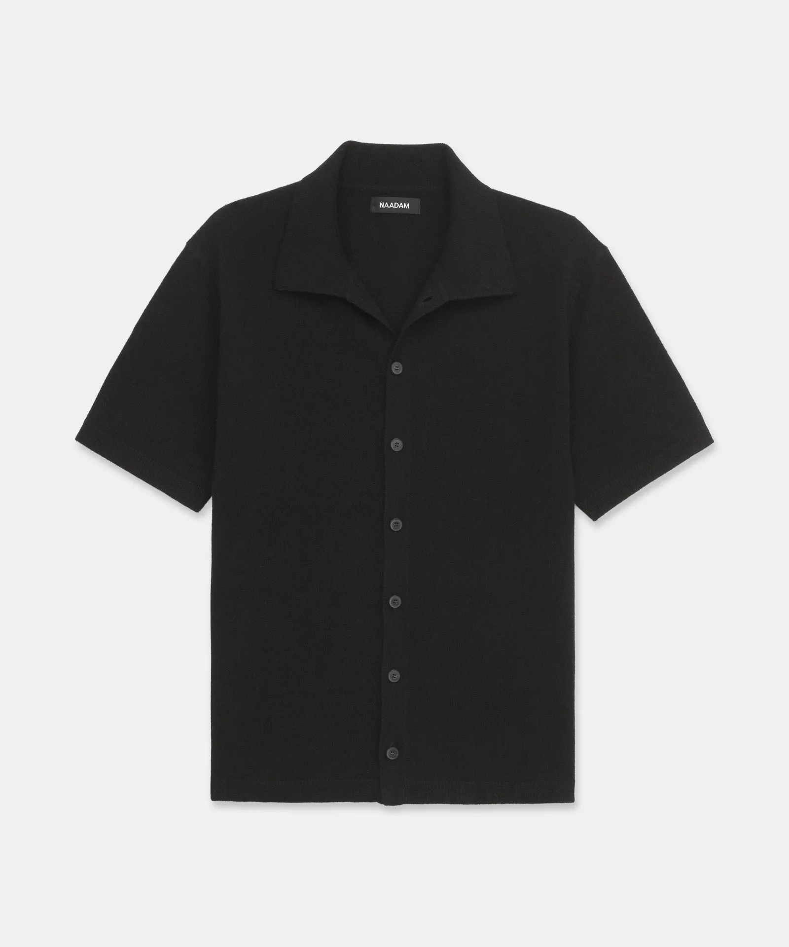 Signature Cashmere Short Sleeve Button Down