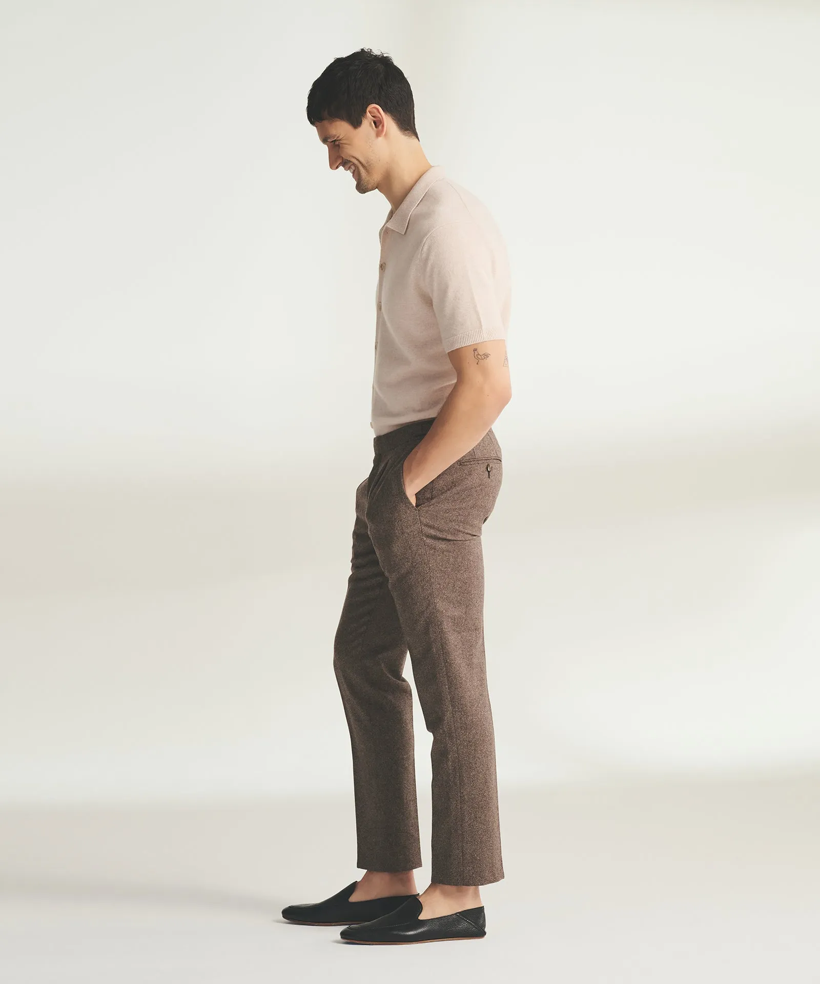 Signature Cashmere Short Sleeve Button Down