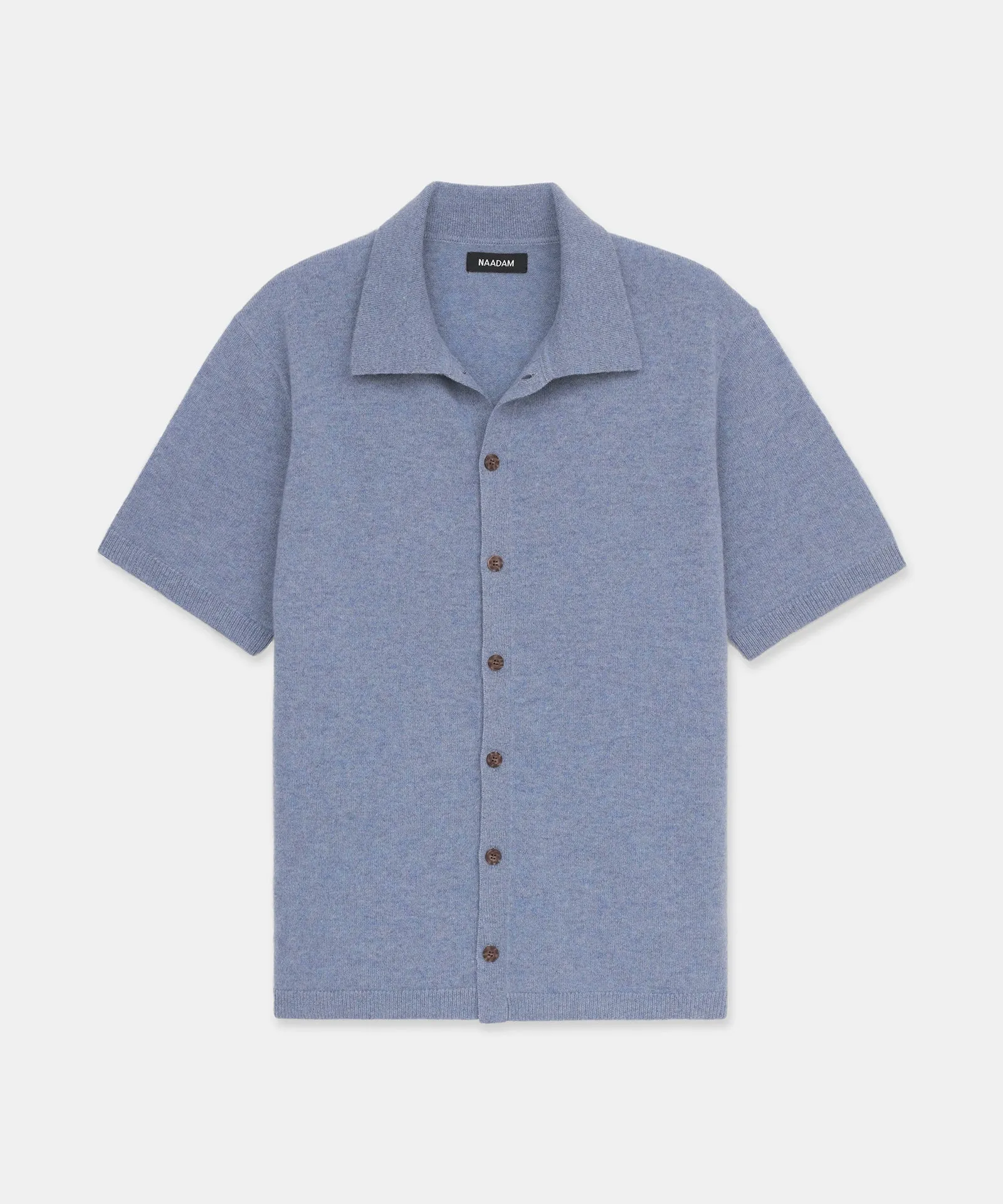 Signature Cashmere Short Sleeve Button Down
