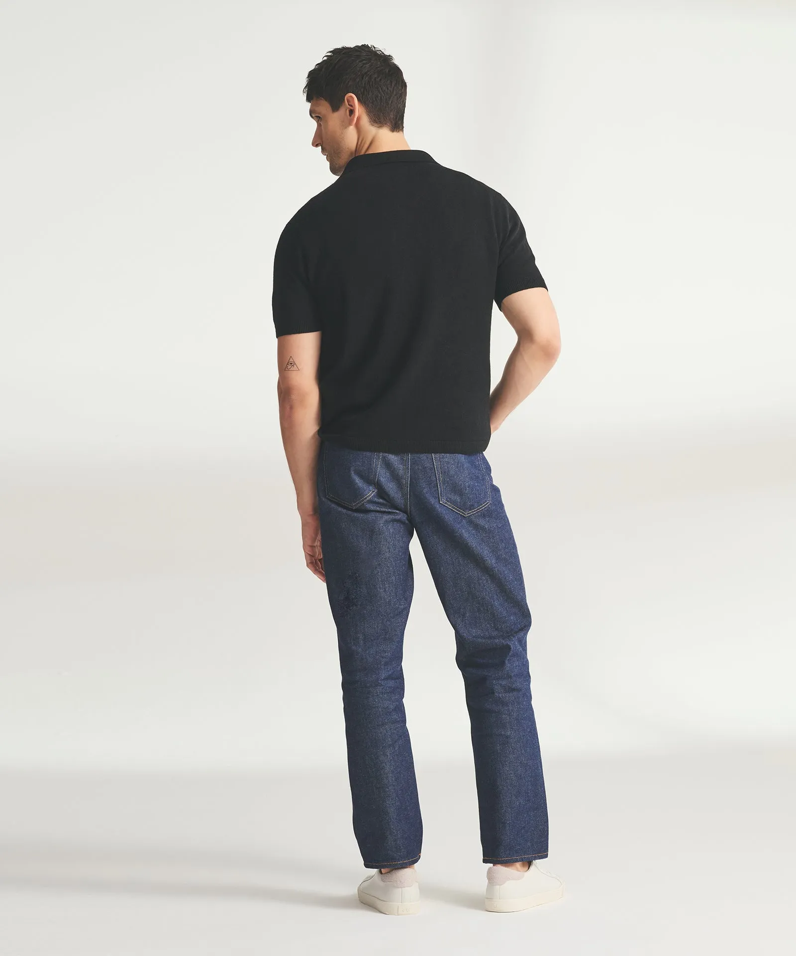 Signature Cashmere Short Sleeve Button Down