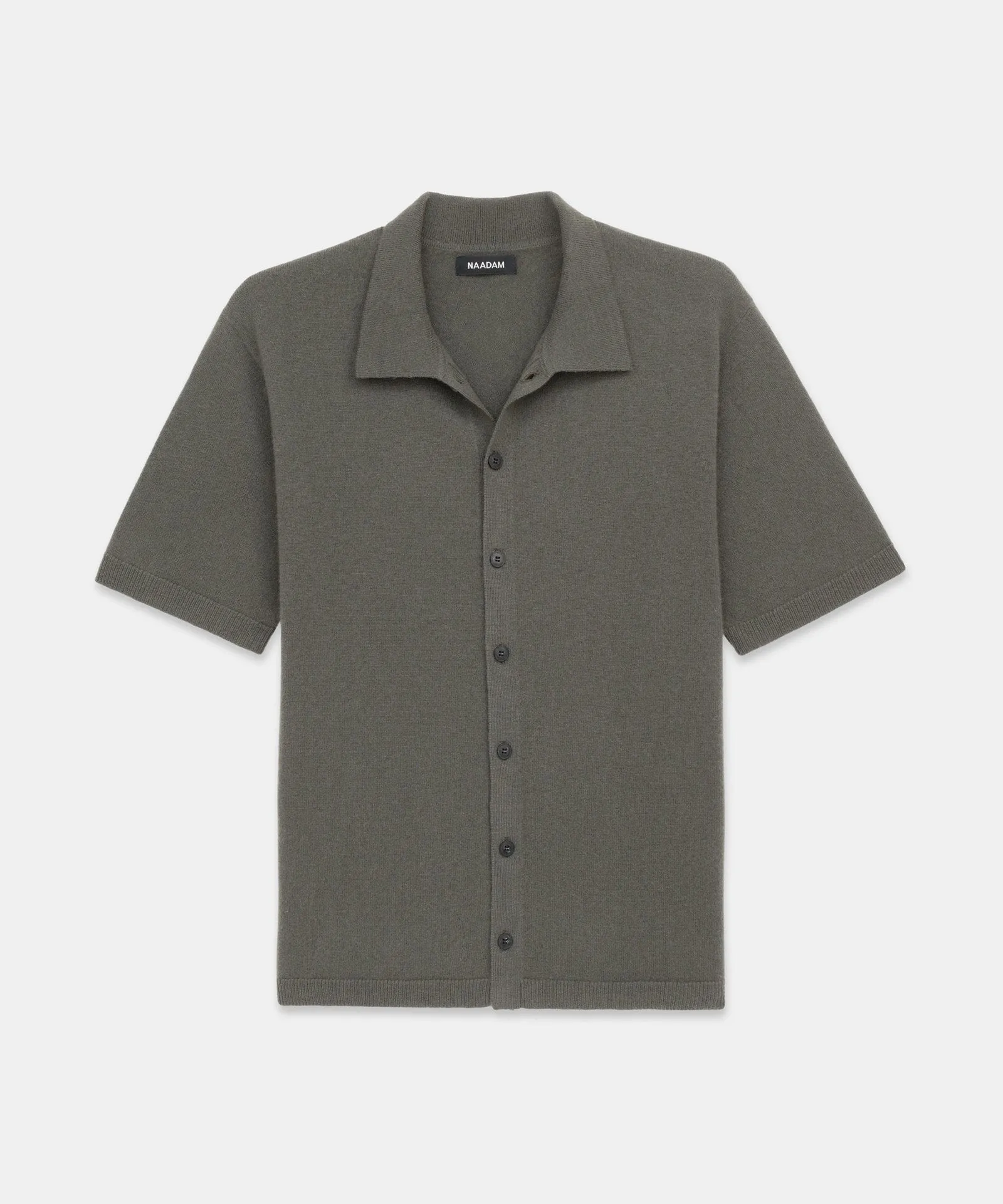 Signature Cashmere Short Sleeve Button Down