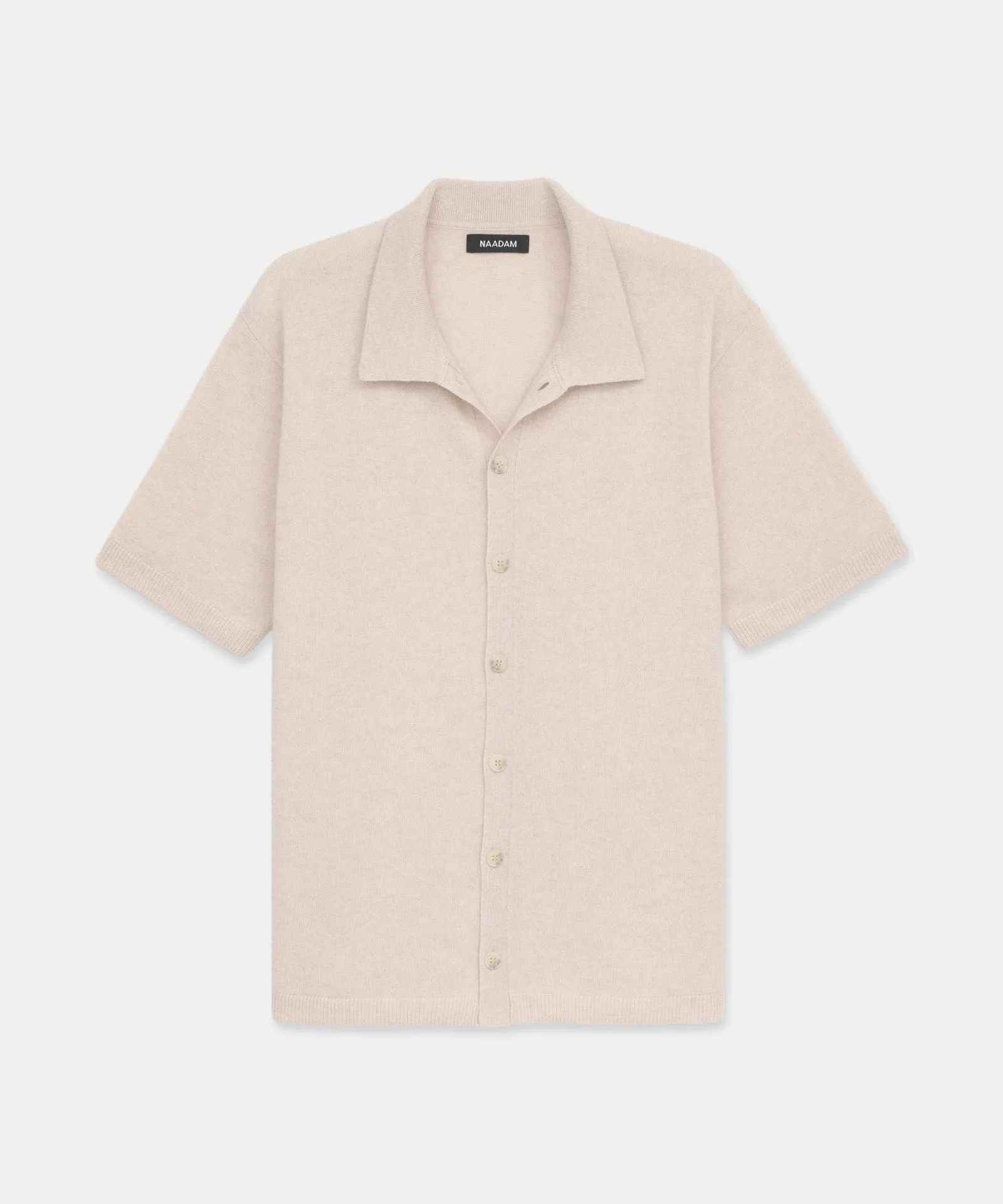 Signature Cashmere Short Sleeve Button Down