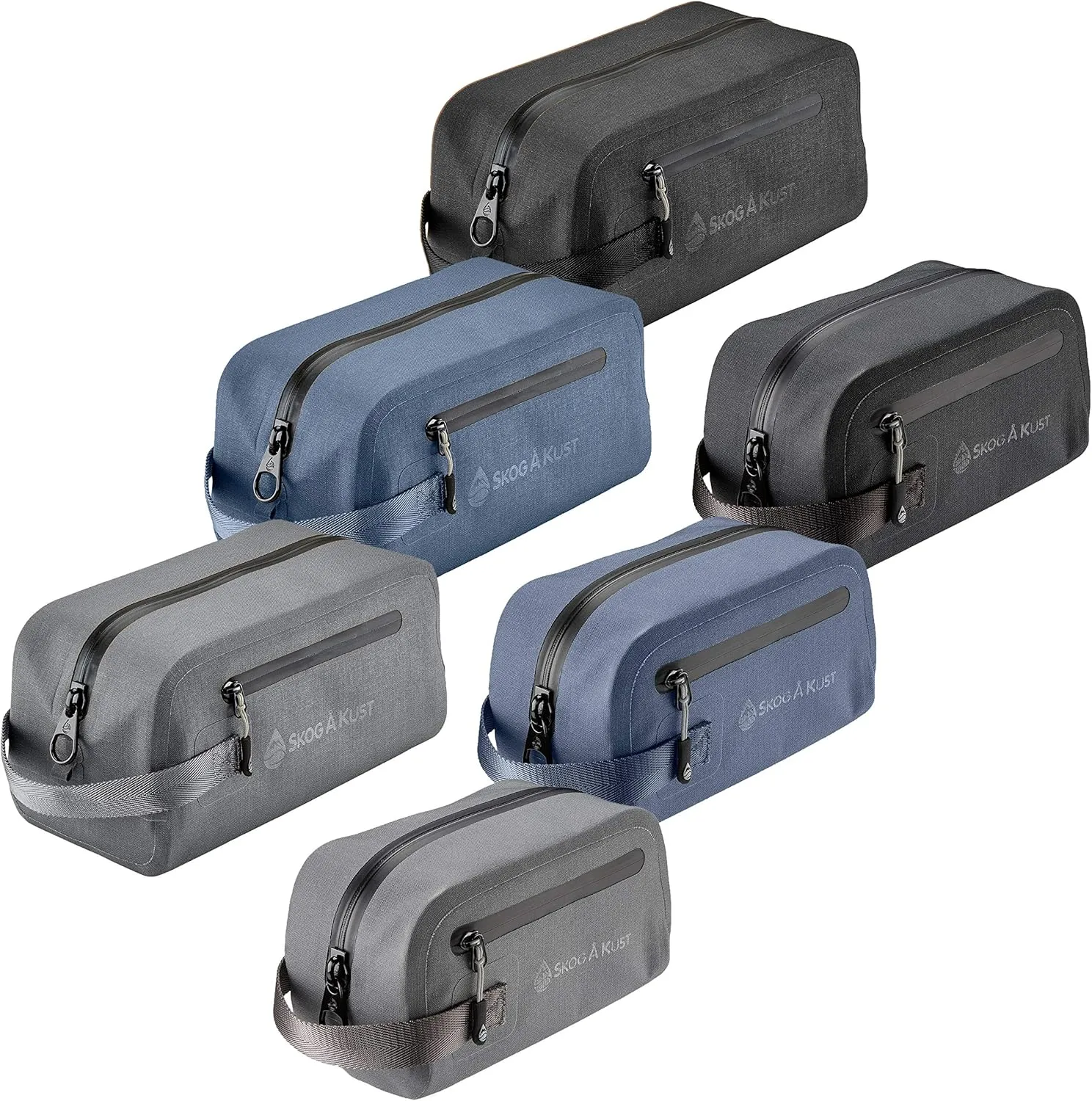 Skog  Kust DoppSk Waterproof & Leak-Proof Travel Toiletry Bag | Large, Black