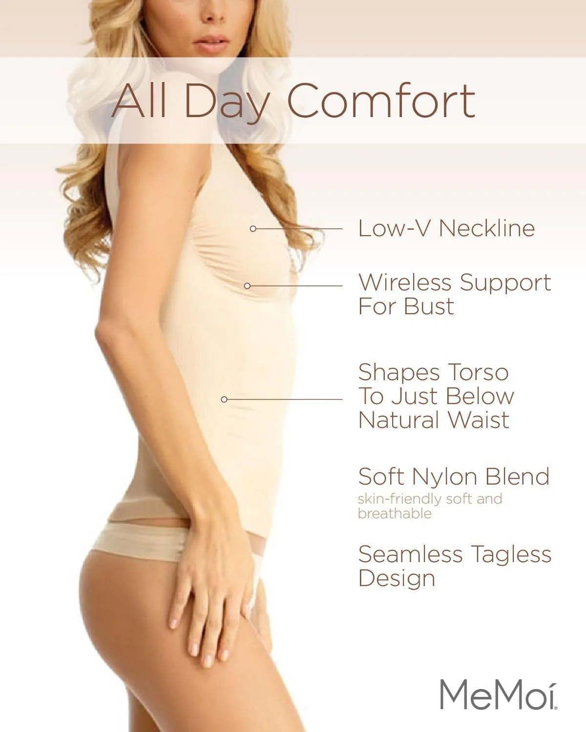 SlimMe Shapewear Tank Top for Women, Tummy Control Tank Top, Compressions Tops for Women - Size Small to X-Large