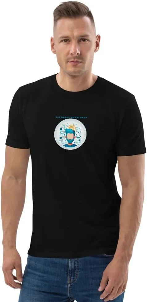 Software Developer Unisex Organic Cotton t-Shirt The Original Software Developer Unisex Organic Cotton t-Shirt Pixel Art 1