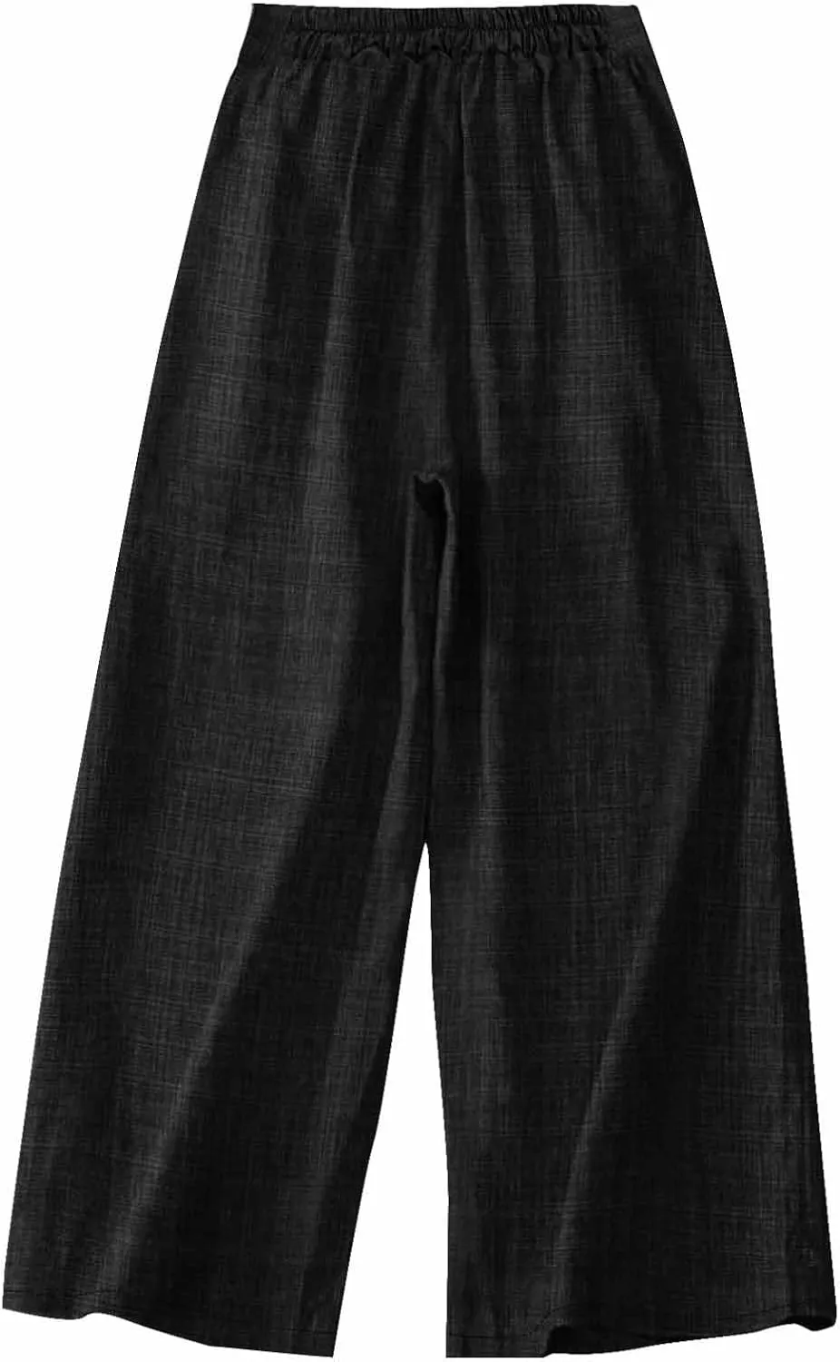 Solid Color Linen Pants for Women 2025 Summer Flowy High Waisted Beach Palazzo Trousers with Pockets