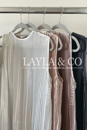 Sous robe satinée plissée