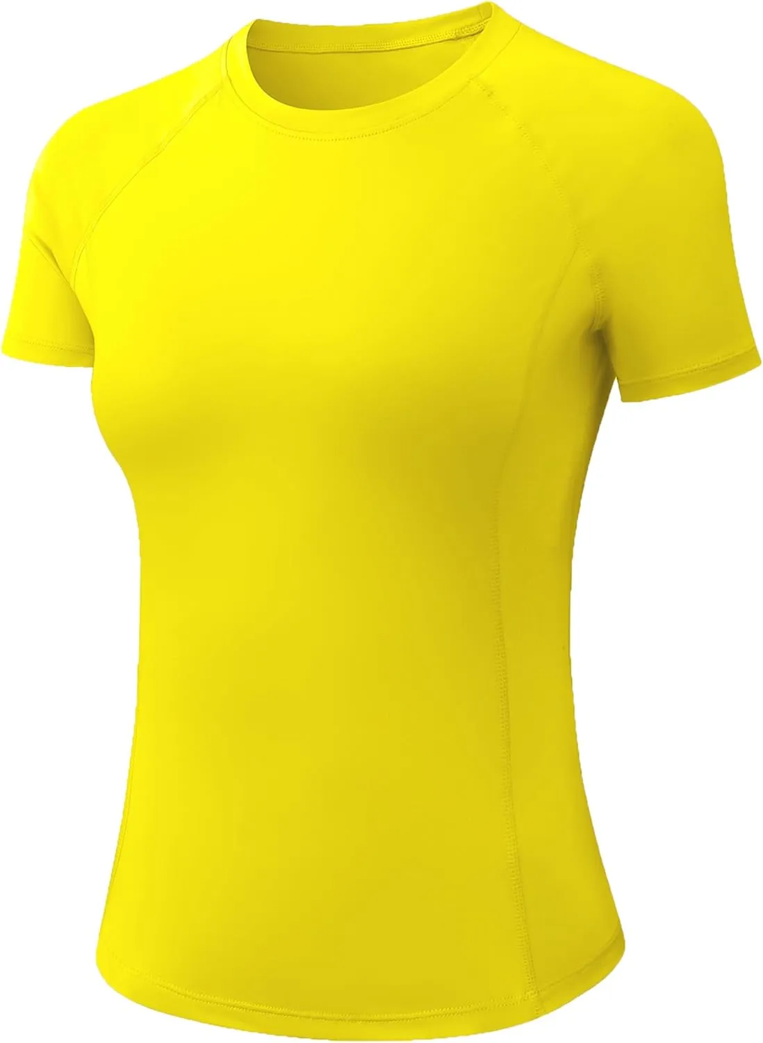 SPVISE Women's Compression Shirt Short Sleeve Workout Tops Athletic Baselayer Dry Fit Running Yoga Gym Basic T-Shirt Crewneck