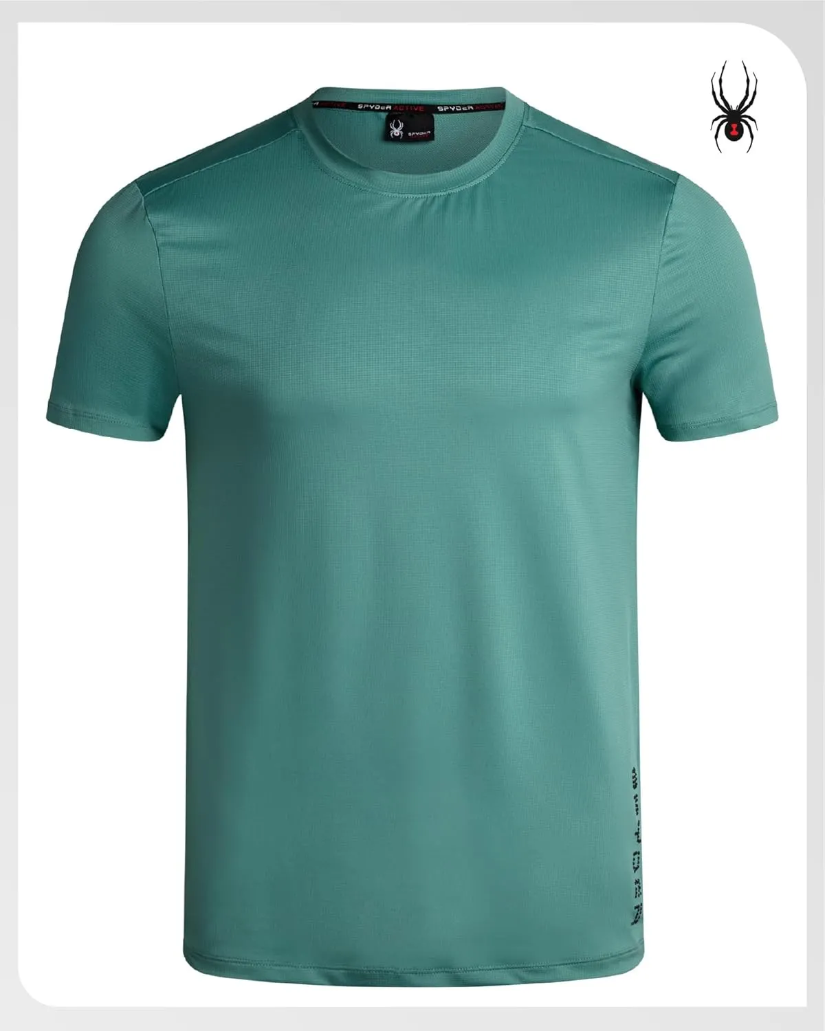 Spyder Men's Workout Shirt - Short Sleeve Quick Dry Moisture Wicking Jacquard Jersey Athletic Shirt (Sizes: S-XL)