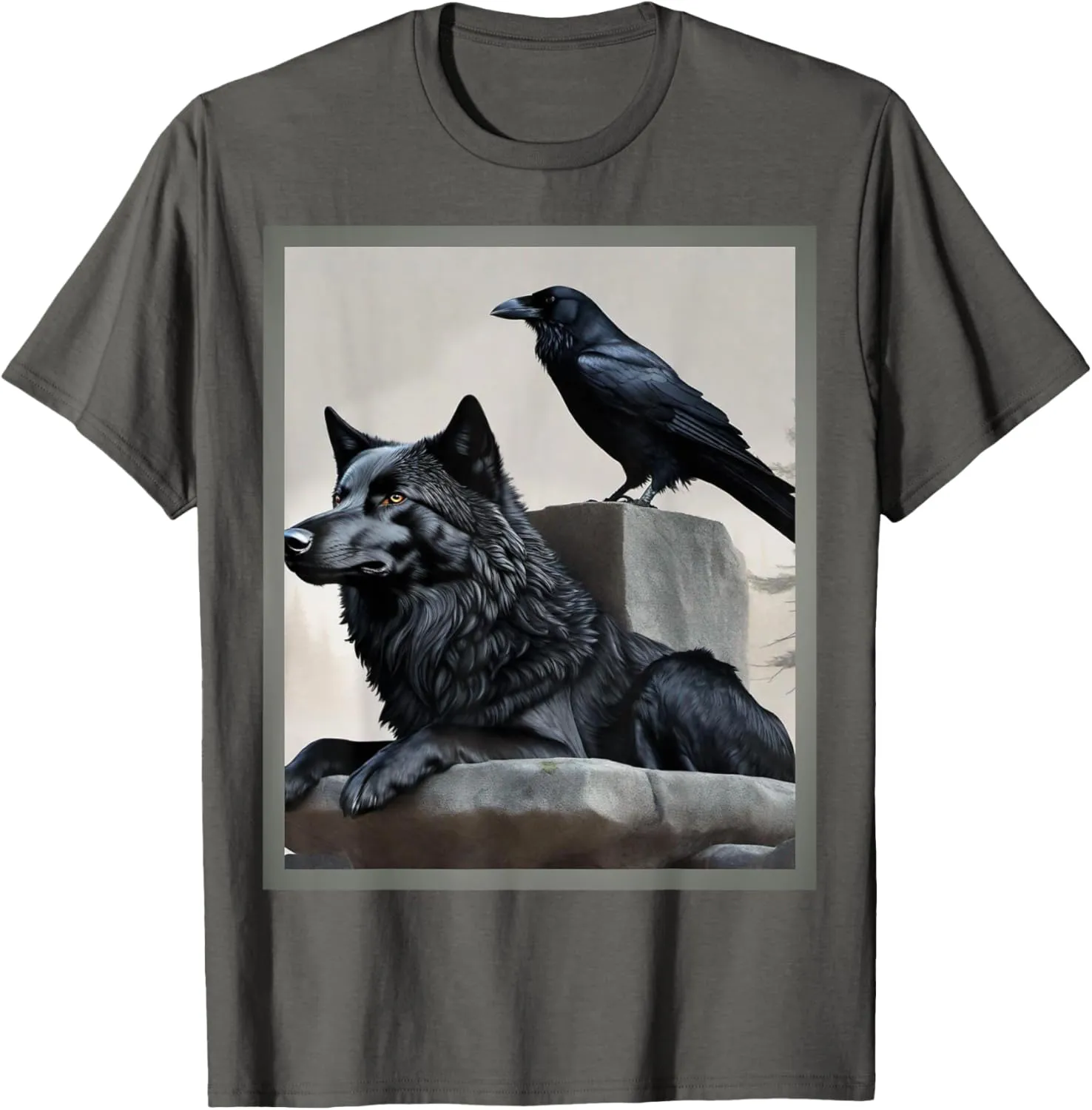 Stoic, wolf and crow T-Shirt