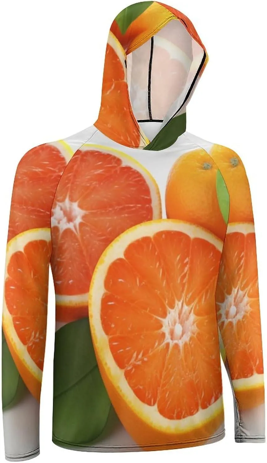 Sun Protection Shirt Long Sleeve Hoodie Citrus Fruit Lightweight Rash Guard Quick Dry Sun Shirt for Outdoor
