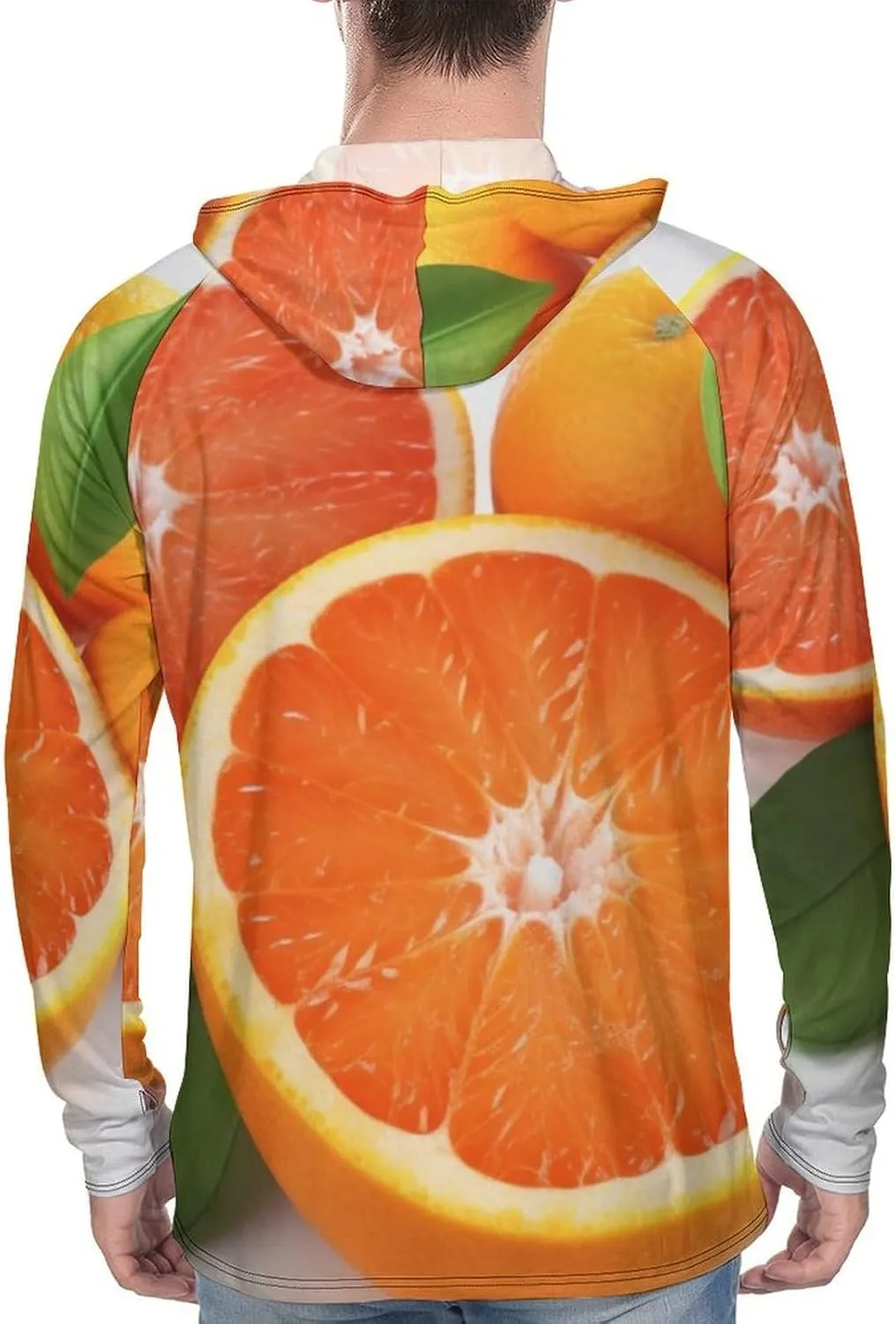 Sun Protection Shirt Long Sleeve Hoodie Citrus Fruit Lightweight Rash Guard Quick Dry Sun Shirt for Outdoor