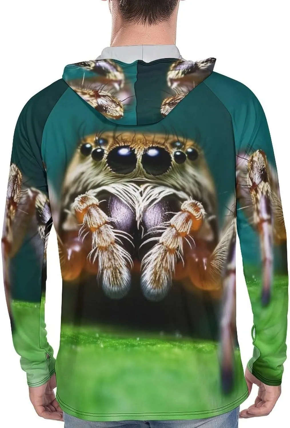 Sun Protection Shirt Long Sleeve Hoodie Wildlife Spider Lightweight Rash Guard Quick Dry Sun Shirt for Outdoor