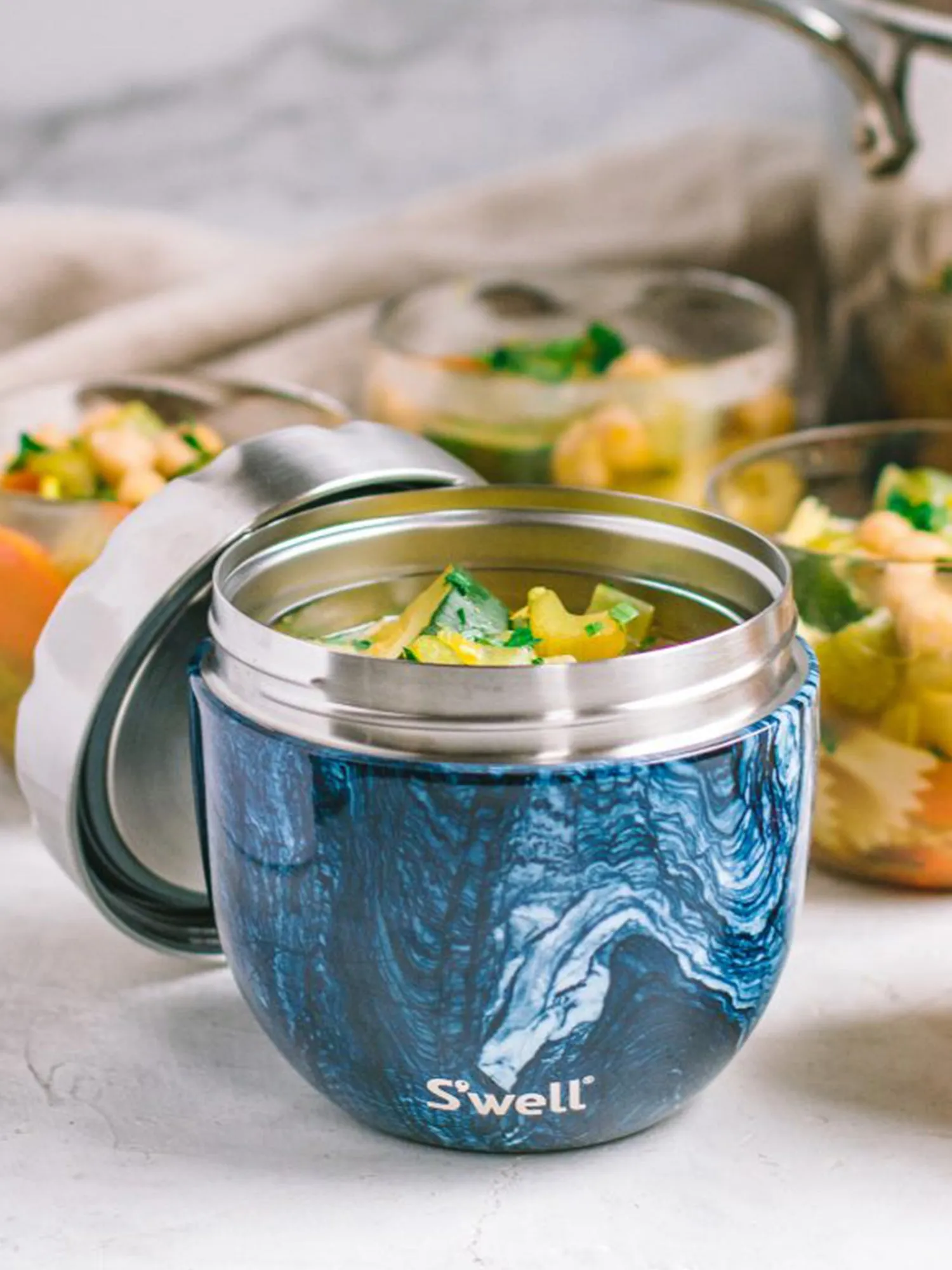 S'well Eats Insulated Food Bowl Set 16oz, Azurite