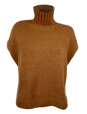 T Neck Gilet in Vicuna