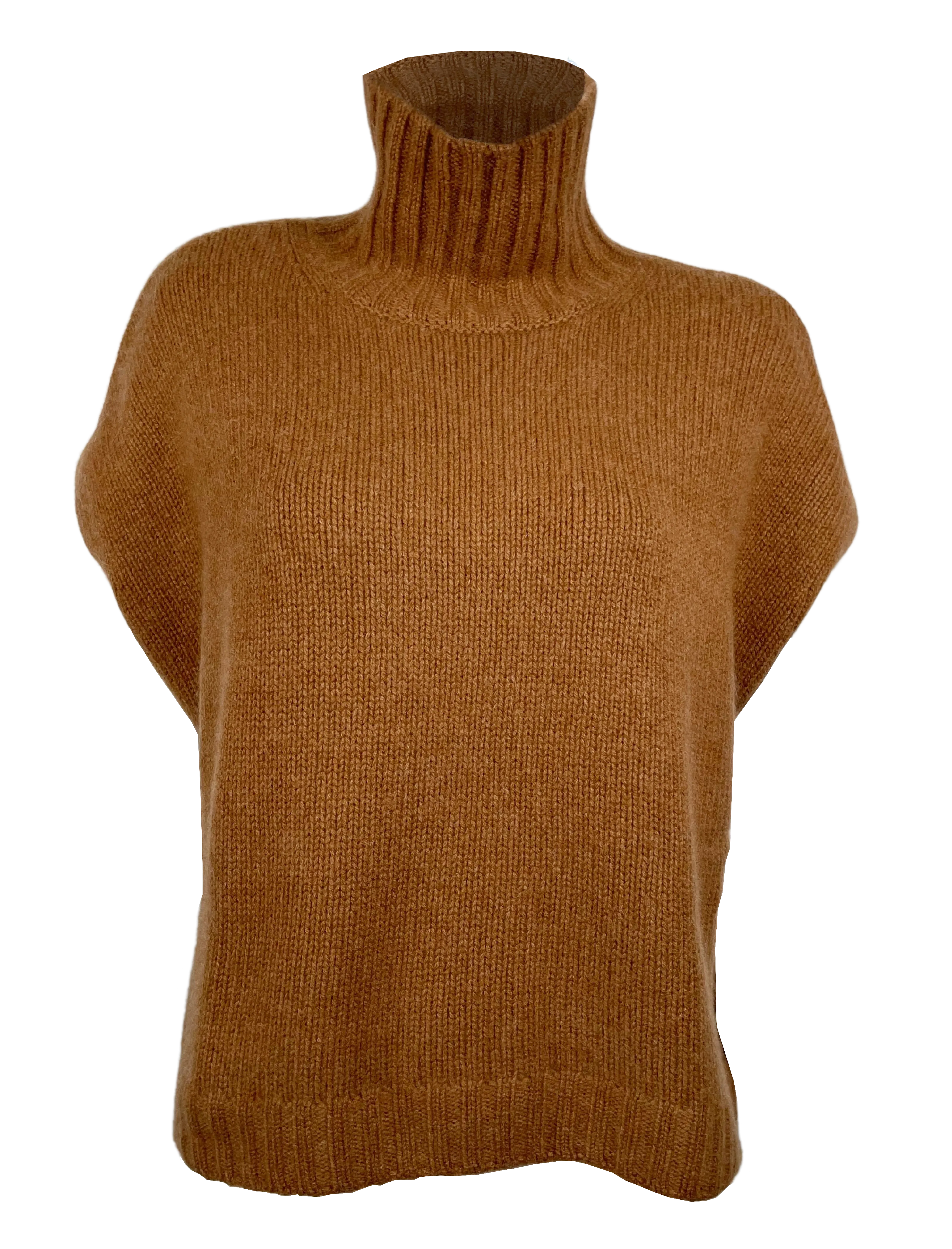 T Neck Gilet in Vicuna