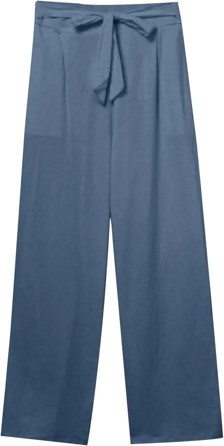 TARIENDY Petite Pants for Women Dressy Ladies 2025 Summer Comfy Outfits Casual high Waist Pants Elastic Drawstring Trousers