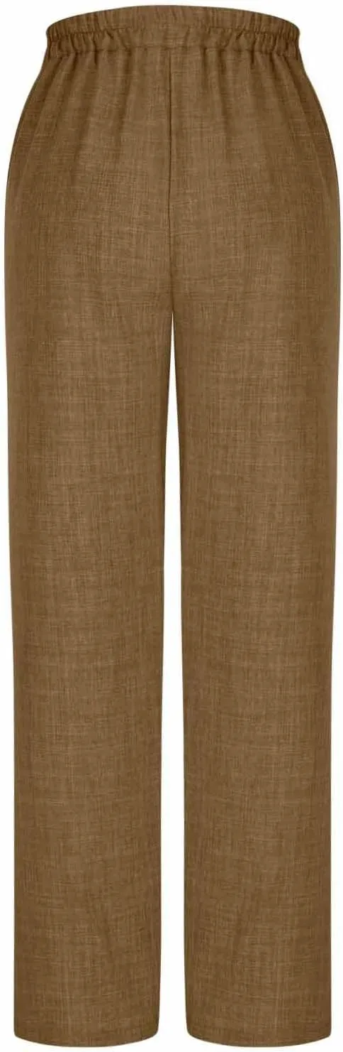 TARIENDY Wide Leg Pants for Women High Waisted Elatsic Pants Beach Casual Summer Trousers Loose Comfy Palazzo Pants 2025