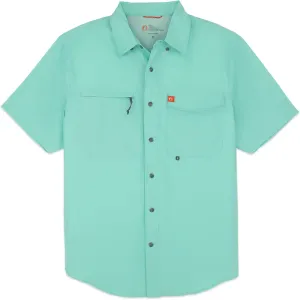The American Outdoorsman Men's Short Sleeve Button Down Guide Shirt - Sun Protection Moisture-Wicking Canvas Work Shirt