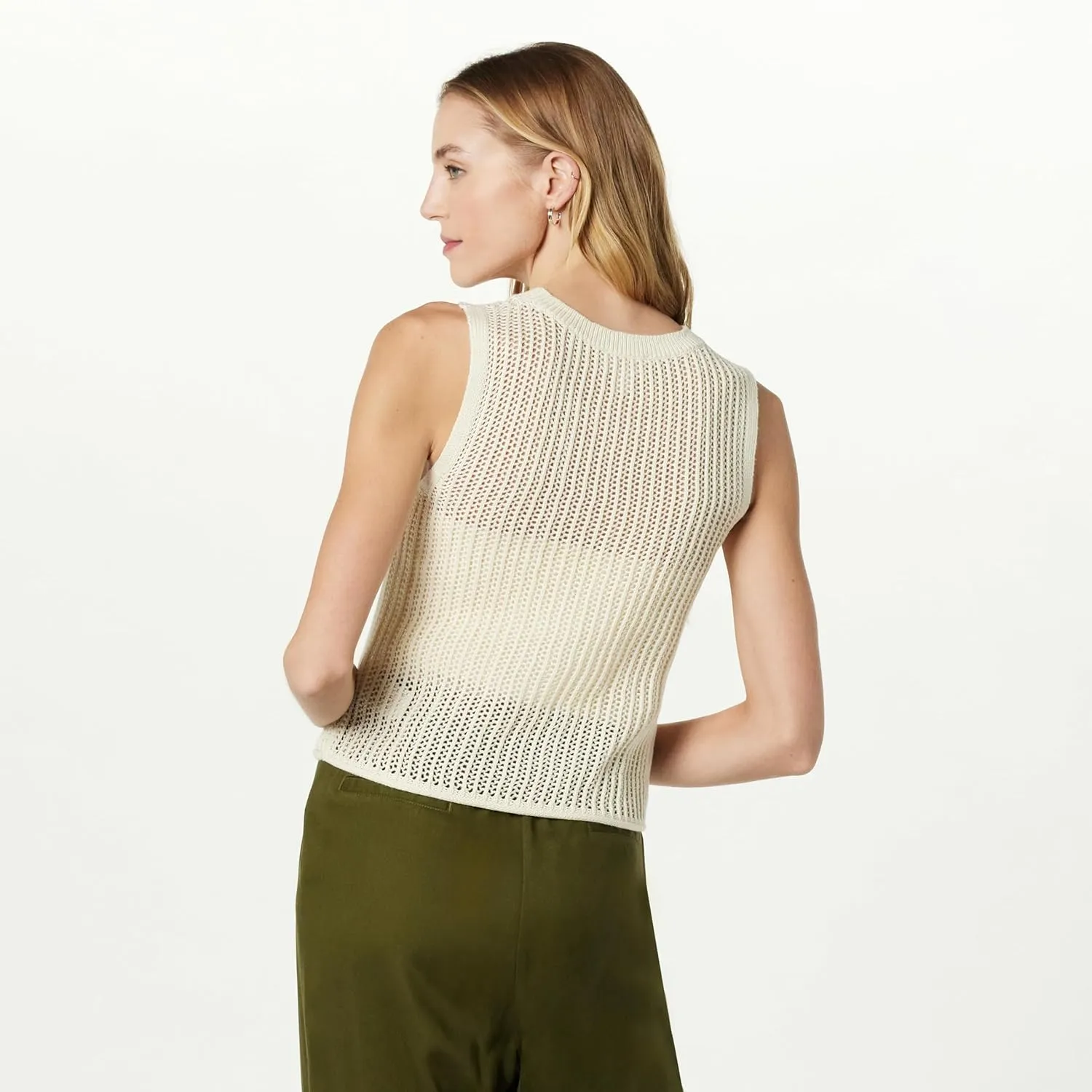The Drop Women's Mora Sleeveless Crochet Top