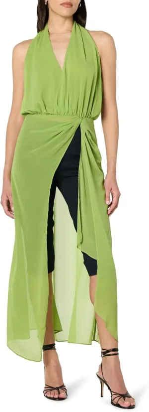 The Drop Women's Sheer Maxi Halter Top