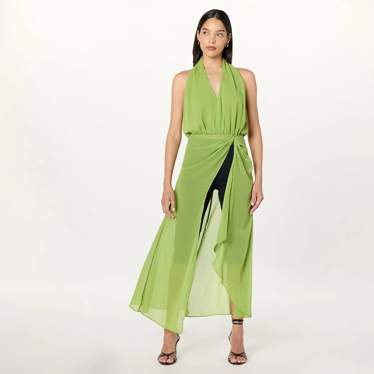 The Drop Women's Sheer Maxi Halter Top