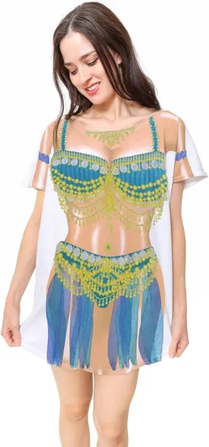 The Original Women's Bikini Shirt - Funny Bikini Print Bathing Suit Cover-up Beach Tshirt Dress for Women Men
