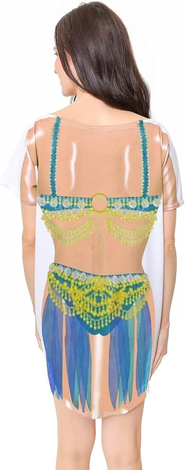 The Original Women's Bikini Shirt - Funny Bikini Print Bathing Suit Cover-up Beach Tshirt Dress for Women Men