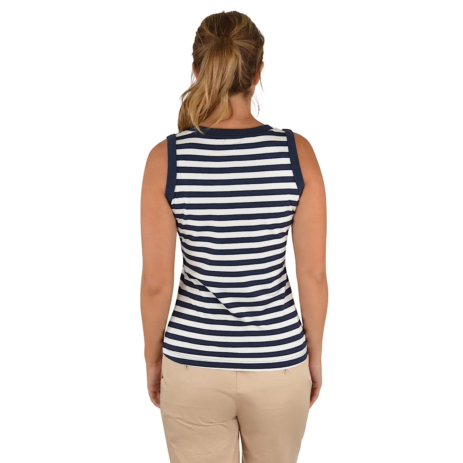 Thomas Cook Women's Eva Stripe Tank Navy/White