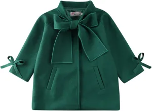 Toddler Girls Trench Coat Long Winter Jacket Kids Girls' Dress Coat Wool Blend Long Peacoat Faux Fur Jacket Outerwear