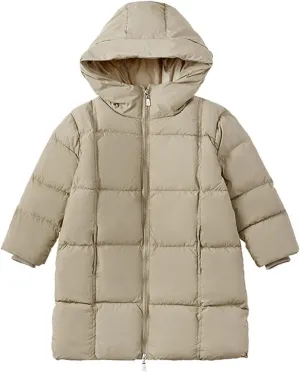 Toddler Warm Coat Girls Boys Winter Warm Thick Solid Cotton Long Sleeve Padded Jacket Coat Clothes