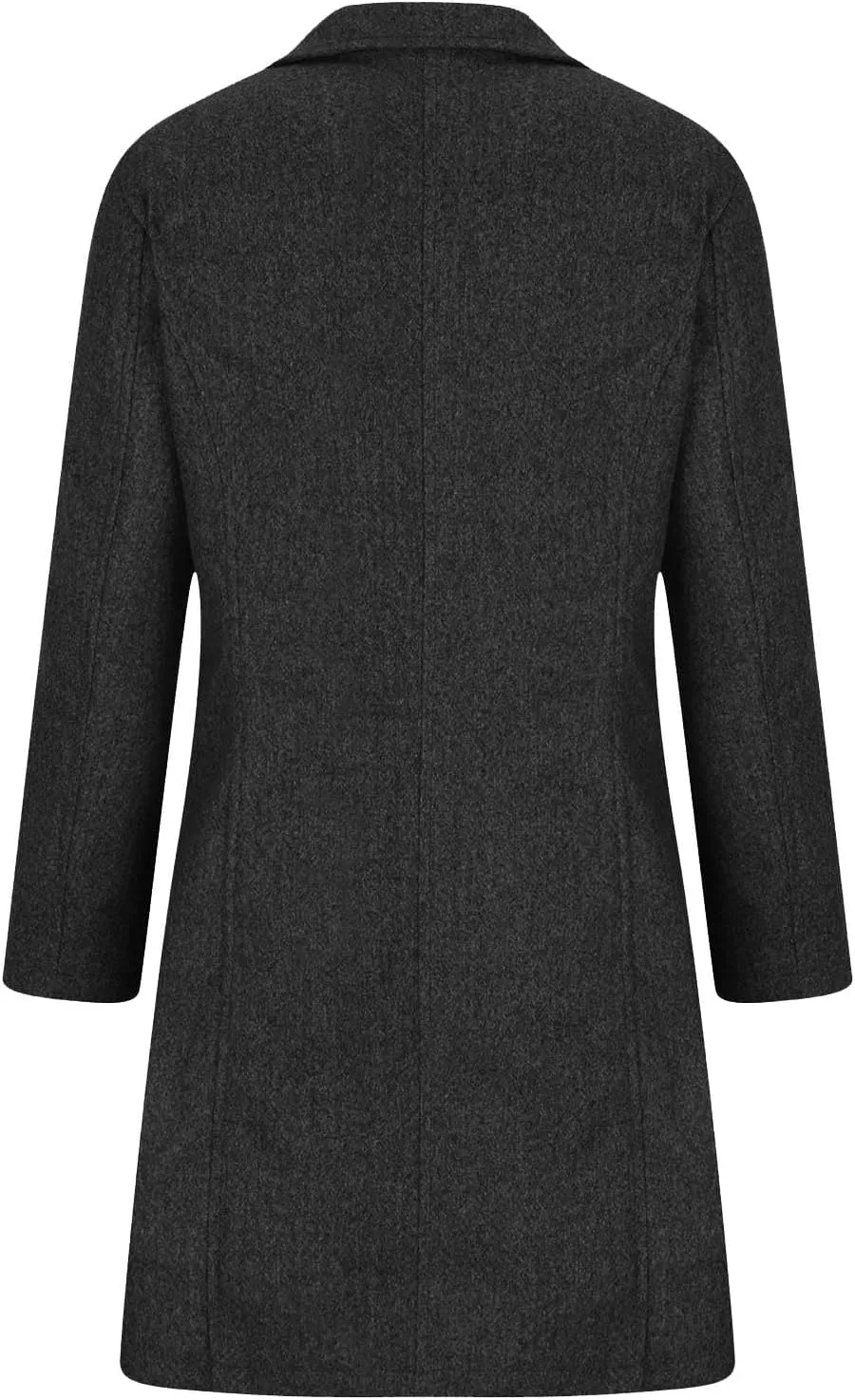 Trench Coat for Women 2024 Casual Lapel Single Breasted Pea Coat Trendy Winter Warm Wool Coats Mid-Long Overcoat