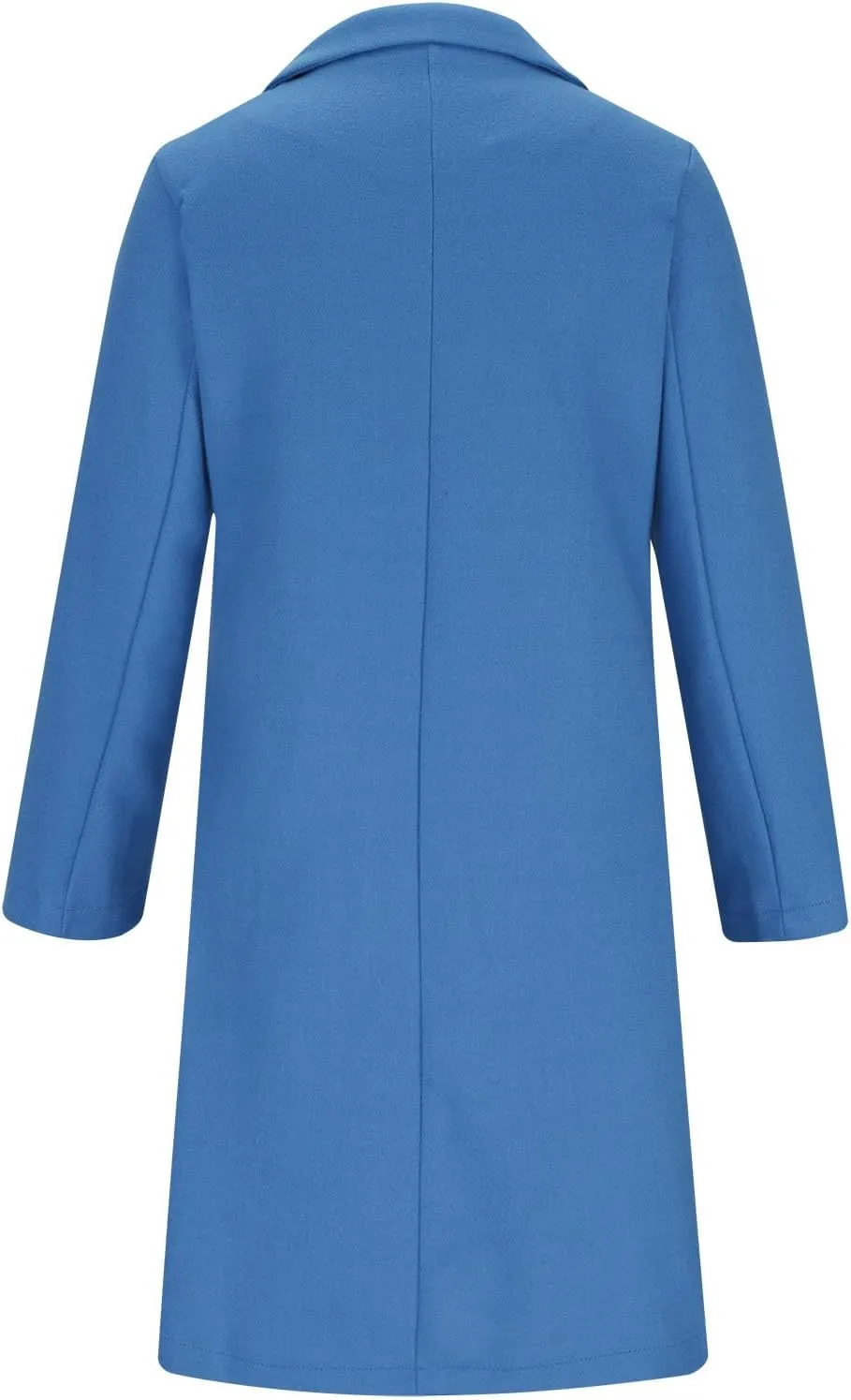 Trench Coats for Women, Mid Long Windproof Coat Single Breasted Winter Slim Fit Jacket Solid Windbreaker Outerwear