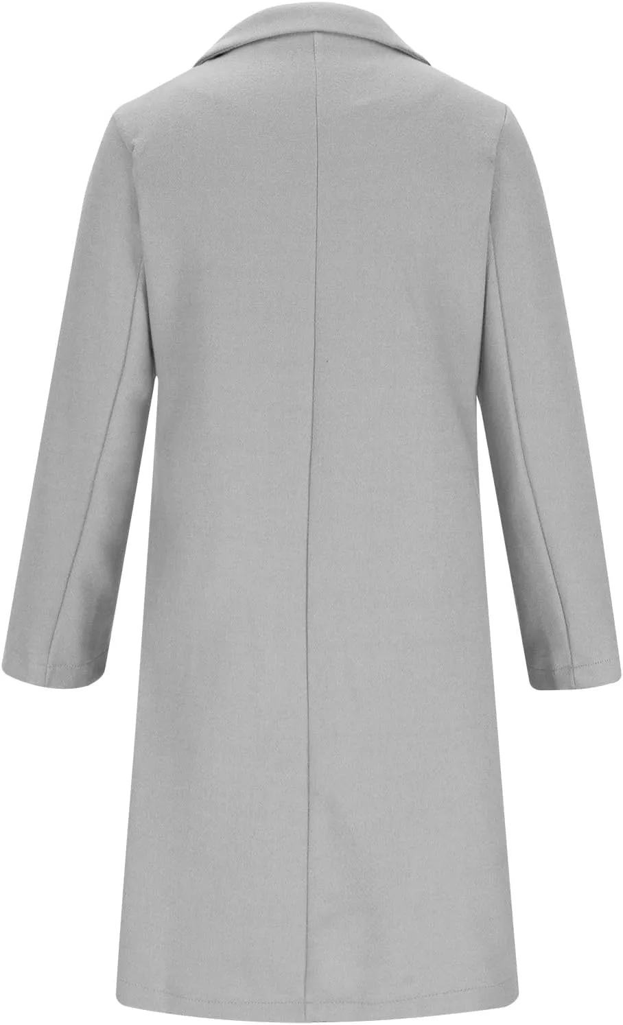 Trench Coats for Women, Mid Long Windproof Coat Single Breasted Winter Slim Fit Jacket Solid Windbreaker Outerwear